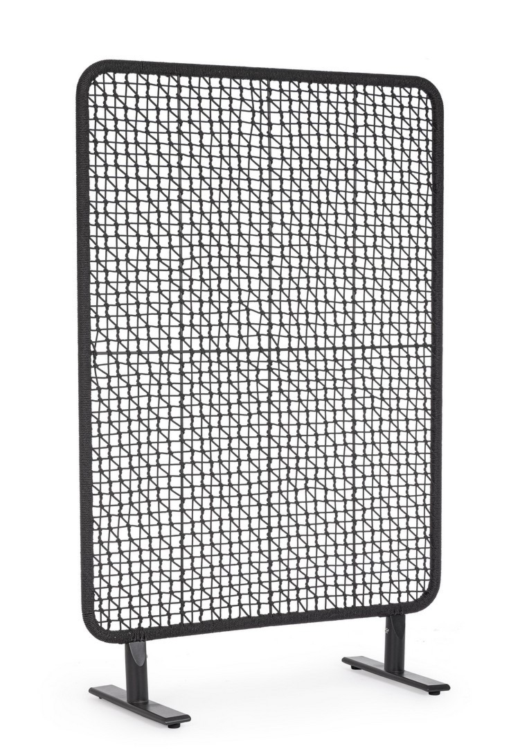 Parawan ogrodowy BABILO antracytowy 120x50 aluminium lina olefinowa Bizzotto