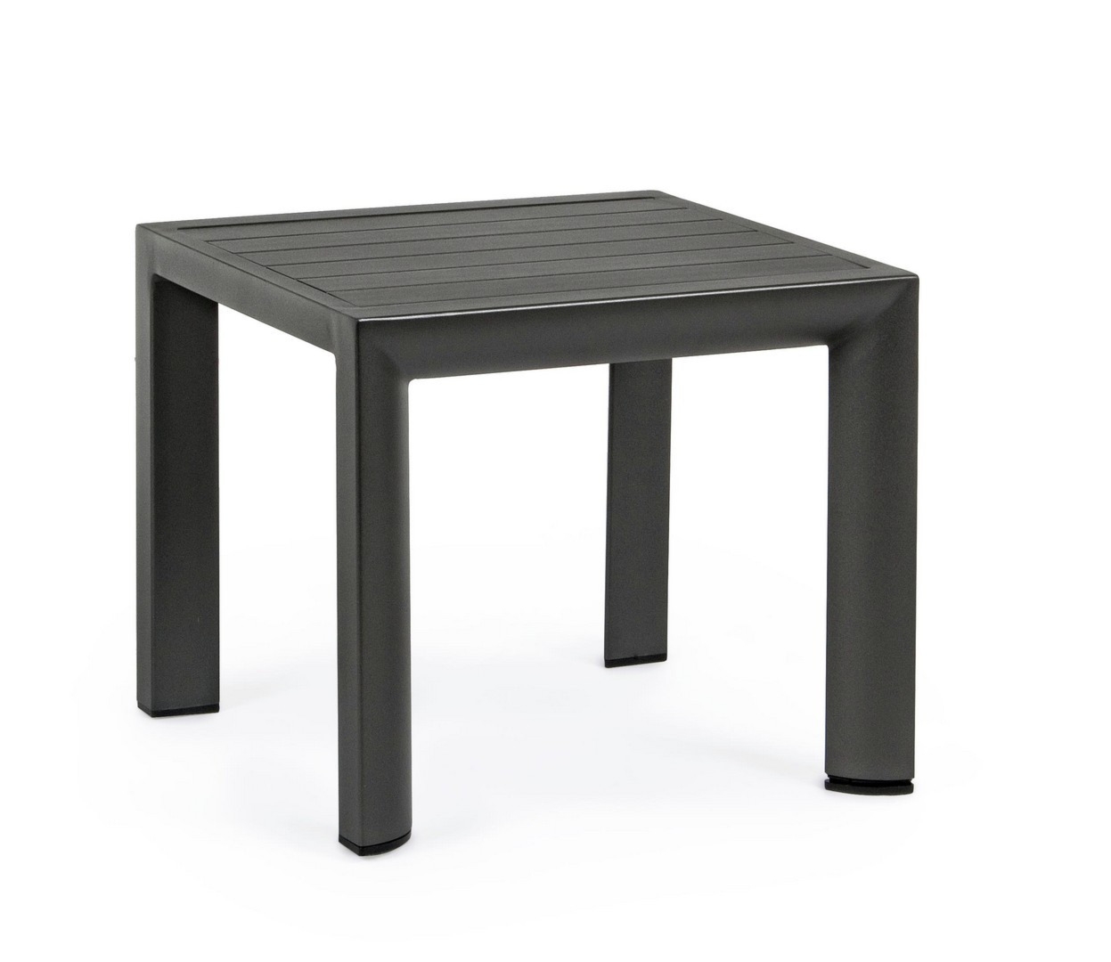 Stolik kawowy CRUISE antracytowy 40x40 aluminiowy Bizzotto