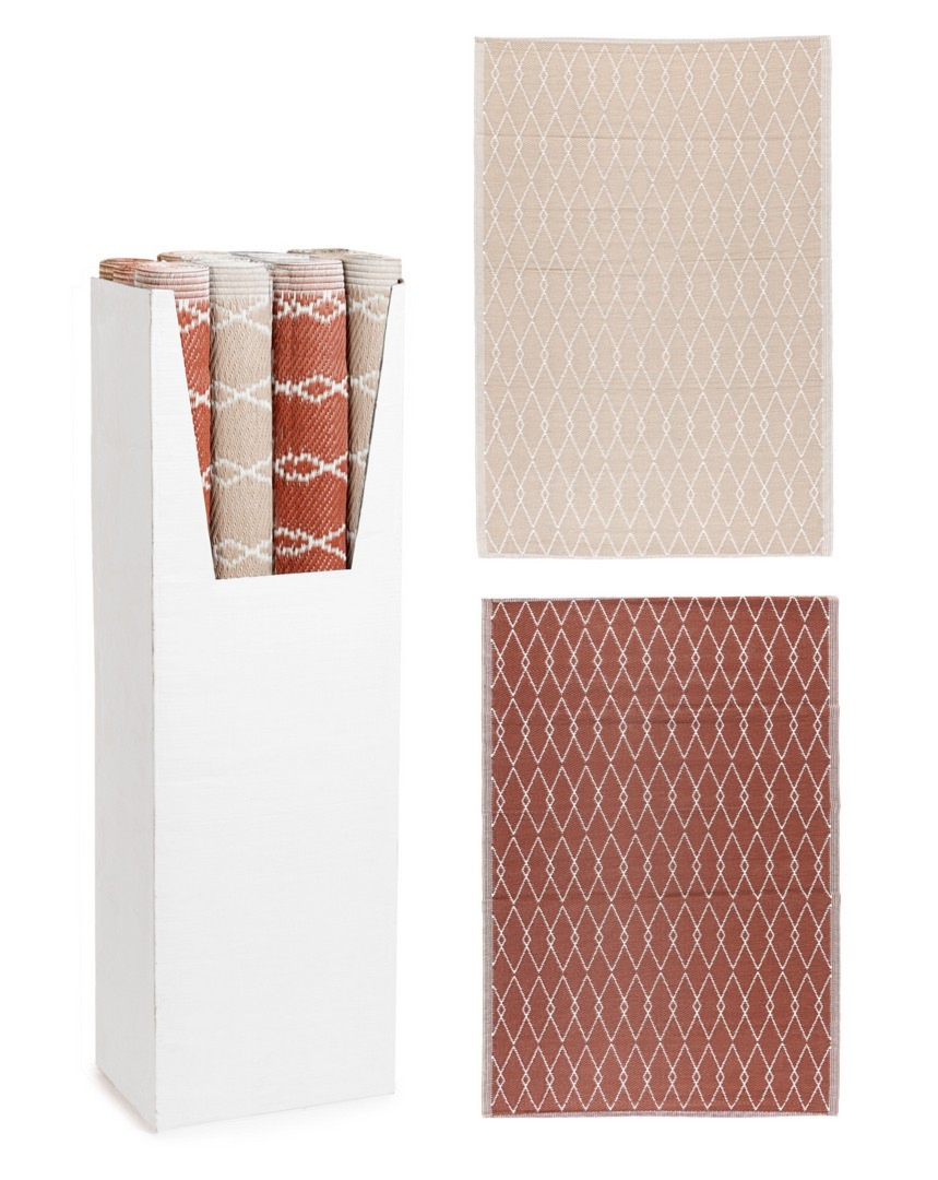 Dywan zewnętrzny HALIMA rdzawy 120x180 z polipropylenu Bizzotto