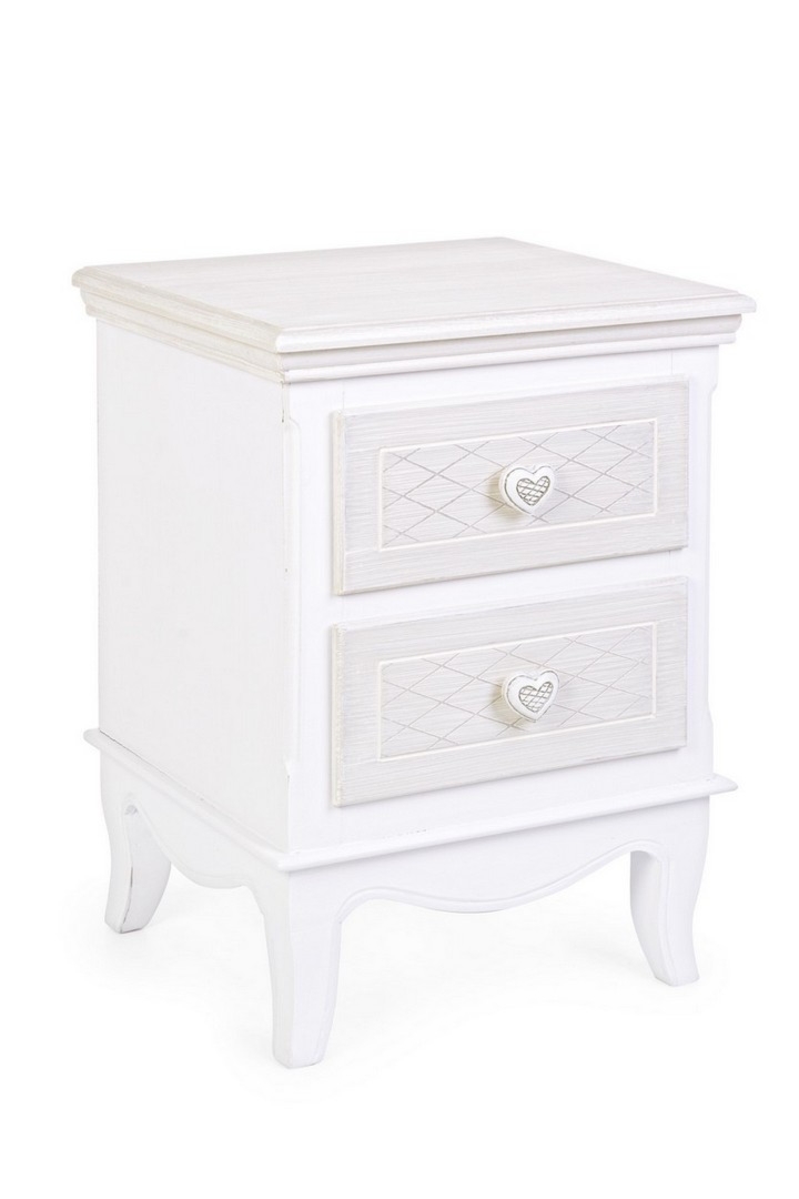 Komoda Charlene białe 37x33,5x53,5cm MDF Bizzotto