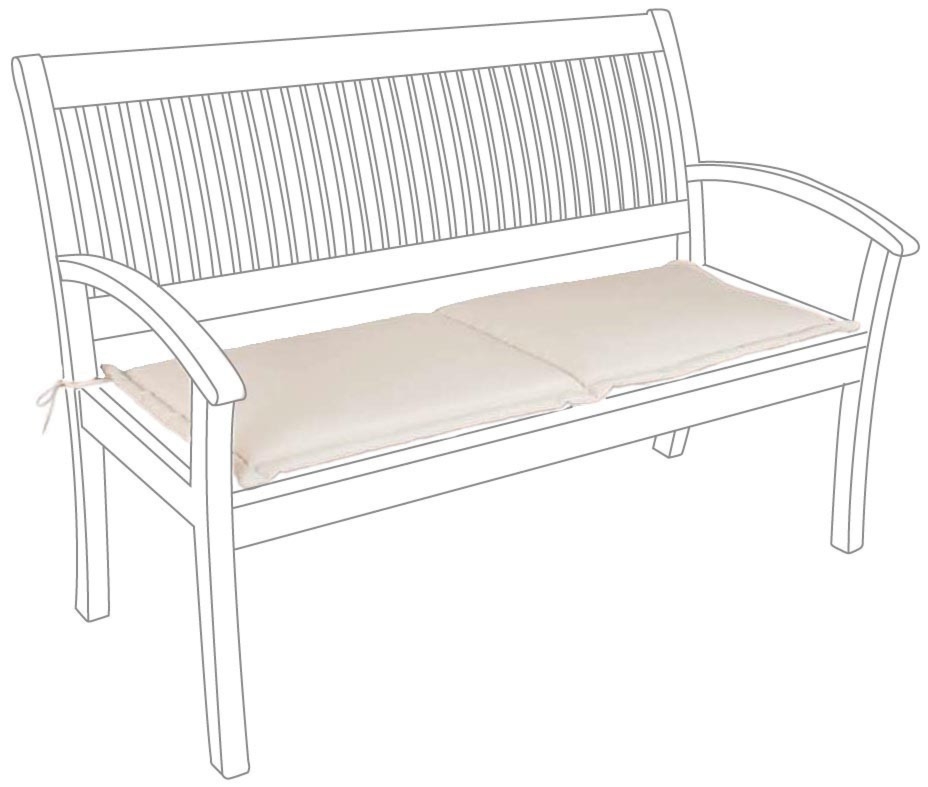 Poduszka na ławkę NAT beżowa 115x47 wodoodporna z poliestru Bizzotto