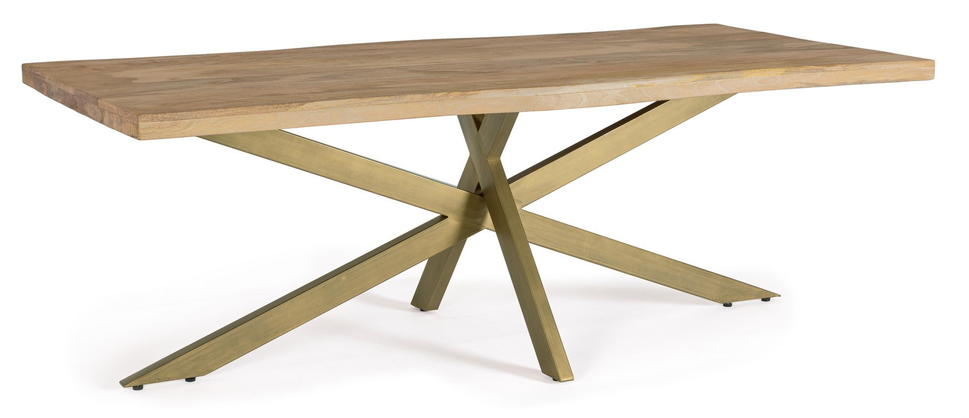 Stół Jaidev brązowy 220x100x77cm drewno mango i stal Bizzotto