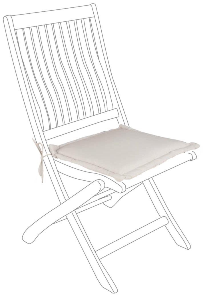 Poduszka siedziskowa NATPOLY beżowa 42x42 wodoodporna z poliestru Bizzotto