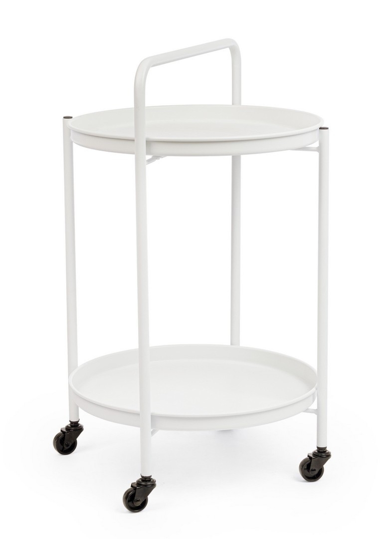 Wózek ogrodowy AUSTIN biały Ø44 ze stali Bizzotto