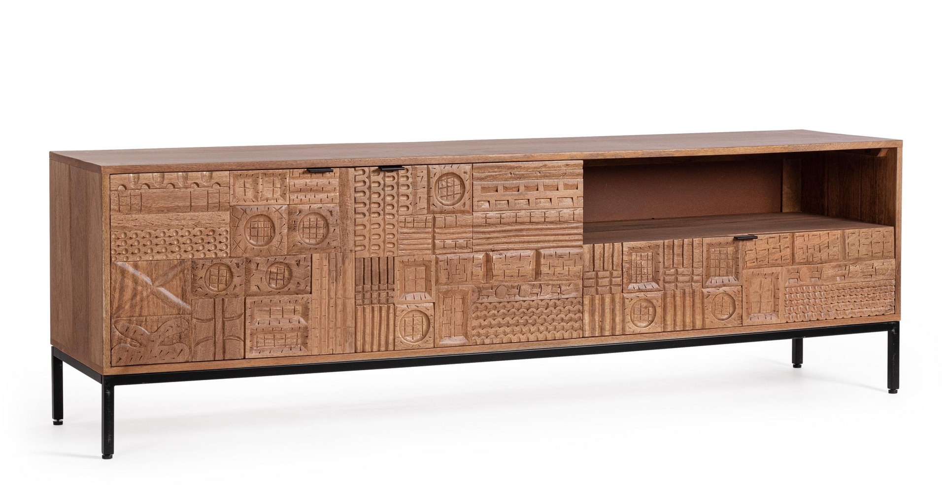 Szafka RTV Kindia mango 180x42x55cm lite mango, MDF Bizzotto