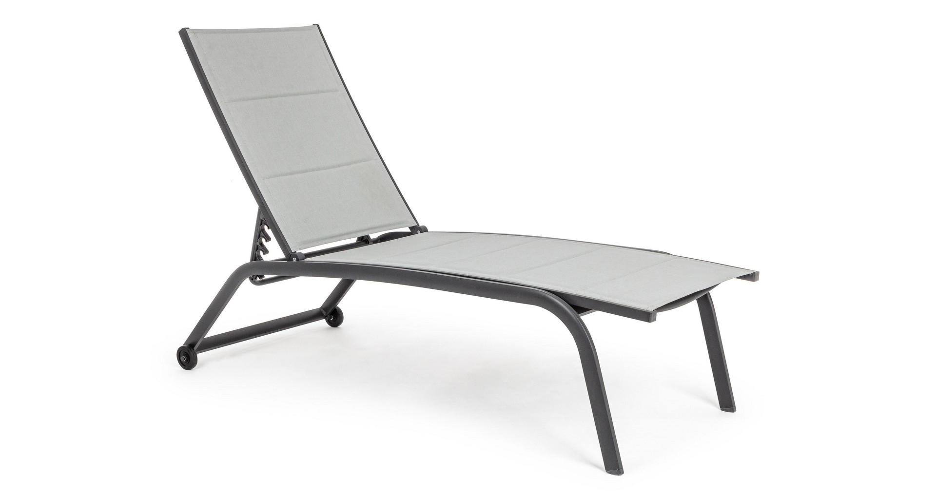 Leżak ogrodowy CLEOPAS antracyt/szary 61x192 aluminiowy Bizzotto
