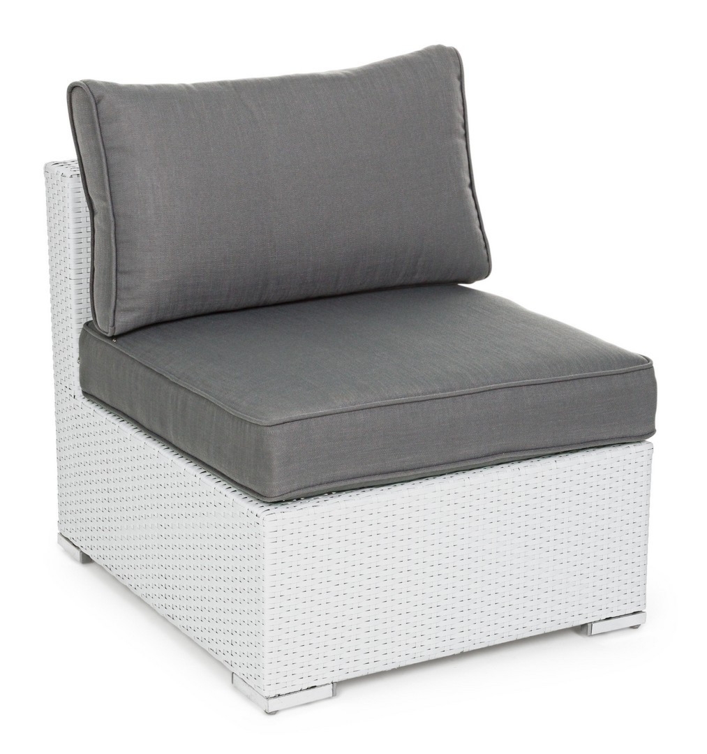 Sofa modułowa 1el. TWENTY biała 65x75 alumniowa plecionka z włókien syntetycznych Bizzotto