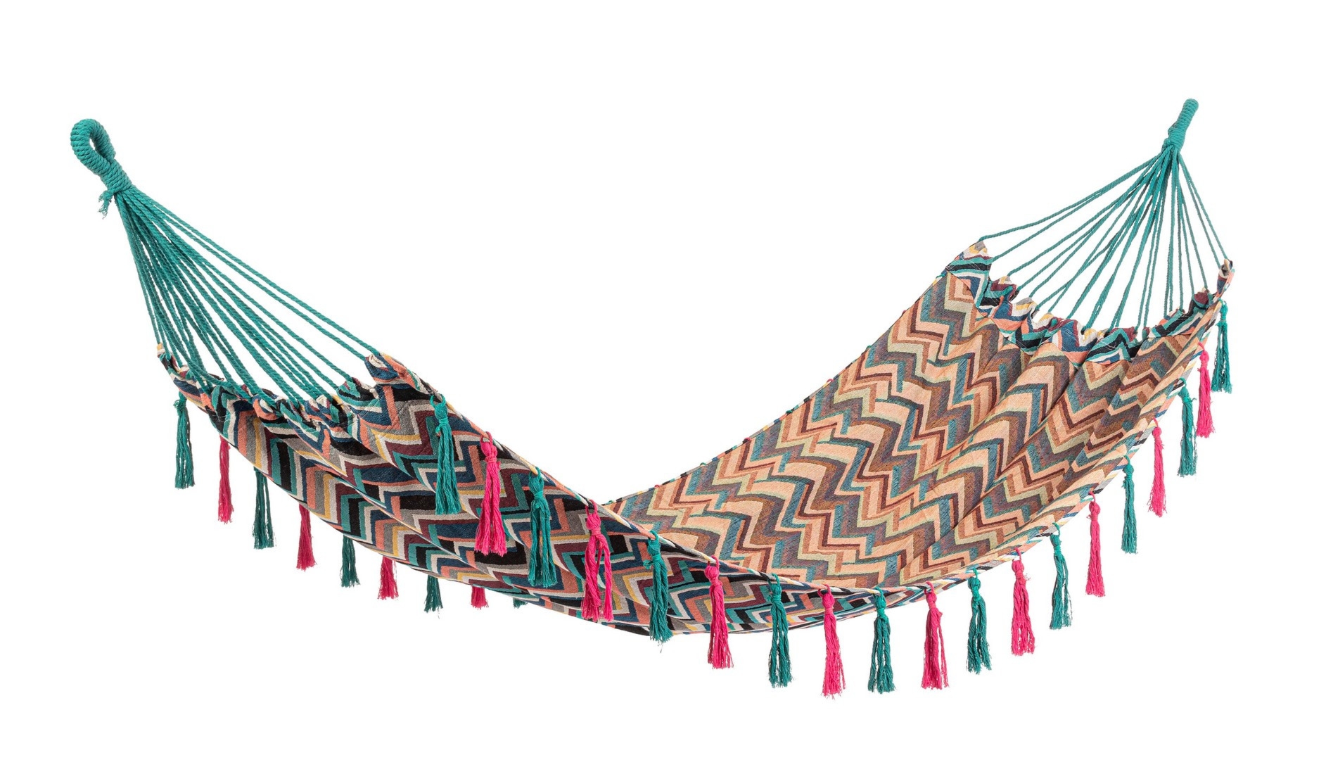 Hamak SANTANDER boho 100x96 z polibawełny Bizzotto