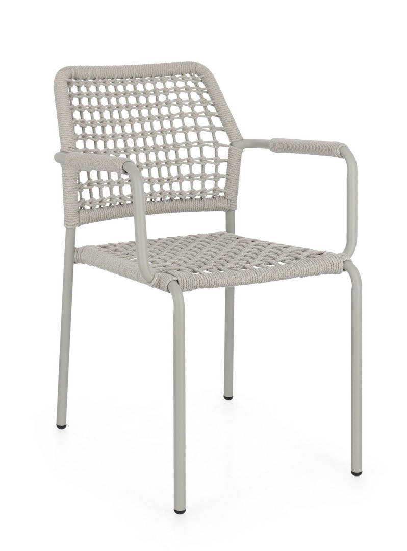 Krzesło ogrodowe RAJADA beżowe 53x61 aluminiowe Bizzotto