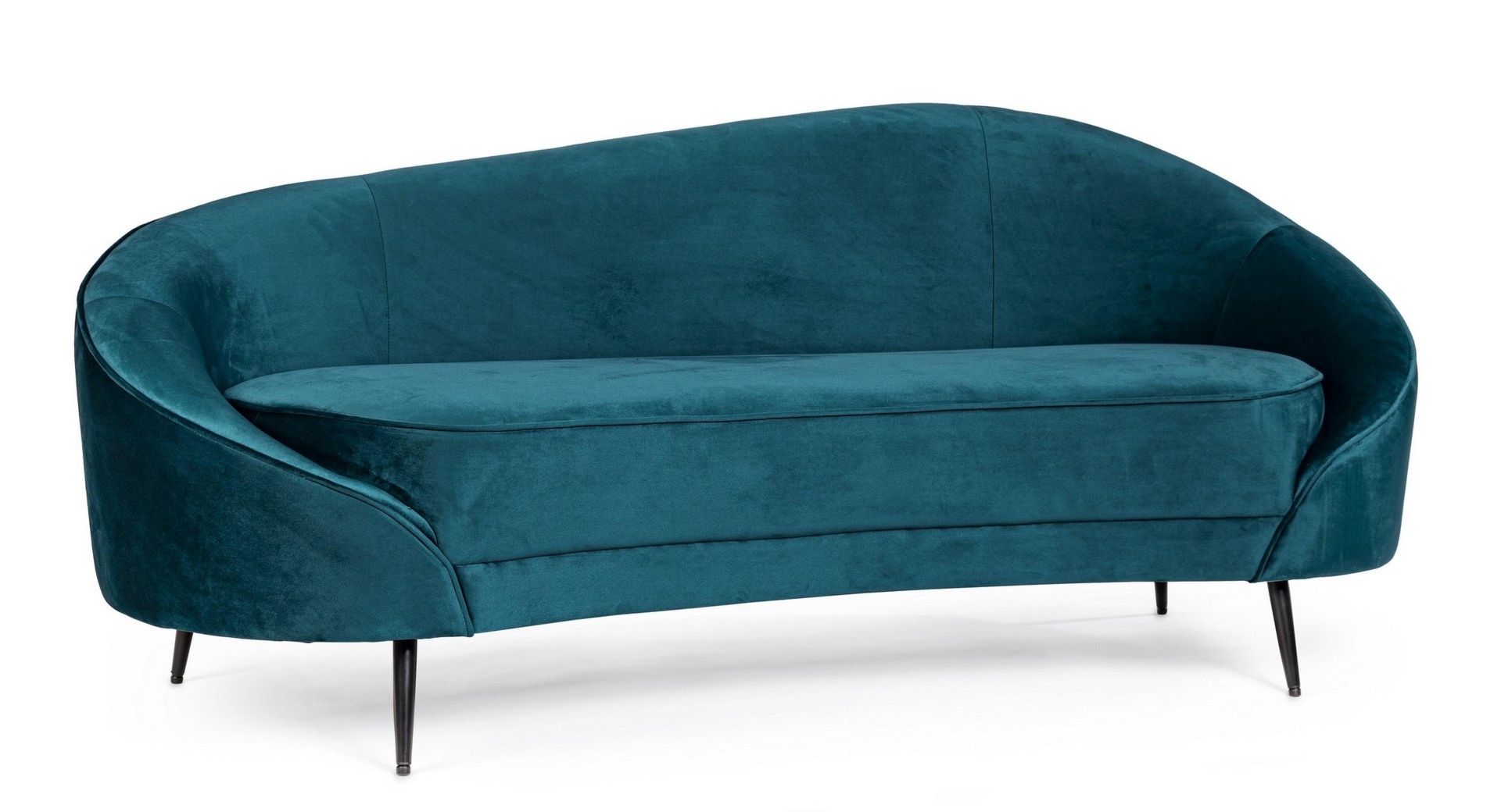 Sofa Seraphin szara 183x85x80cm drewno sosnowe, stal Bizzotto