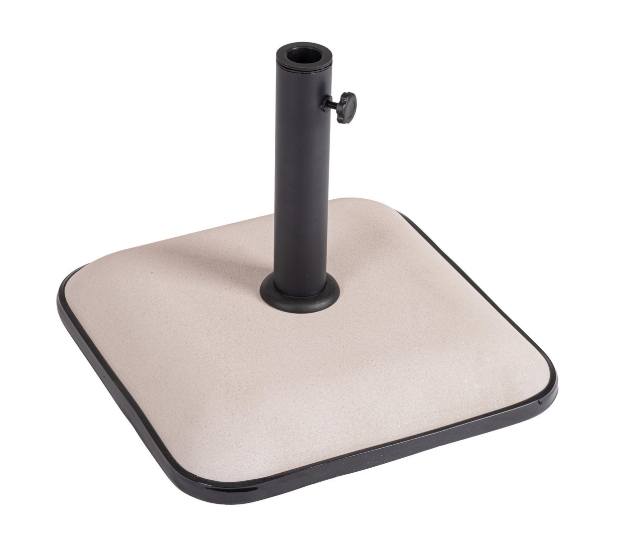 Podstawa do parasola z nogą centralną BARRY biała 45x45 z cementu Bizzotto