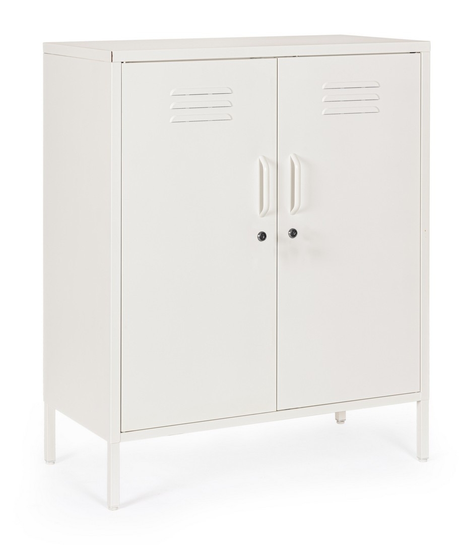 Kredens Cambridge kremowy 40x80x101,5cm stal epoksydowo malowana Bizzotto