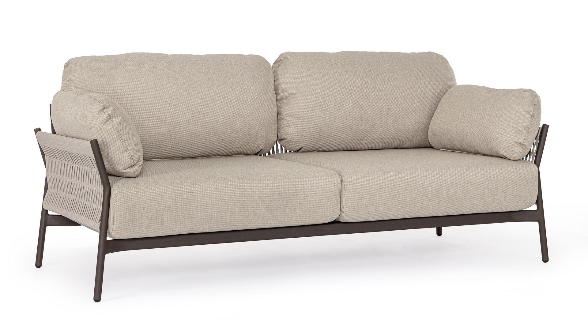 Sofa ogrodowa 2-os PARDIS 183x80 aluminiowa z liną olefinową Bizzotto
