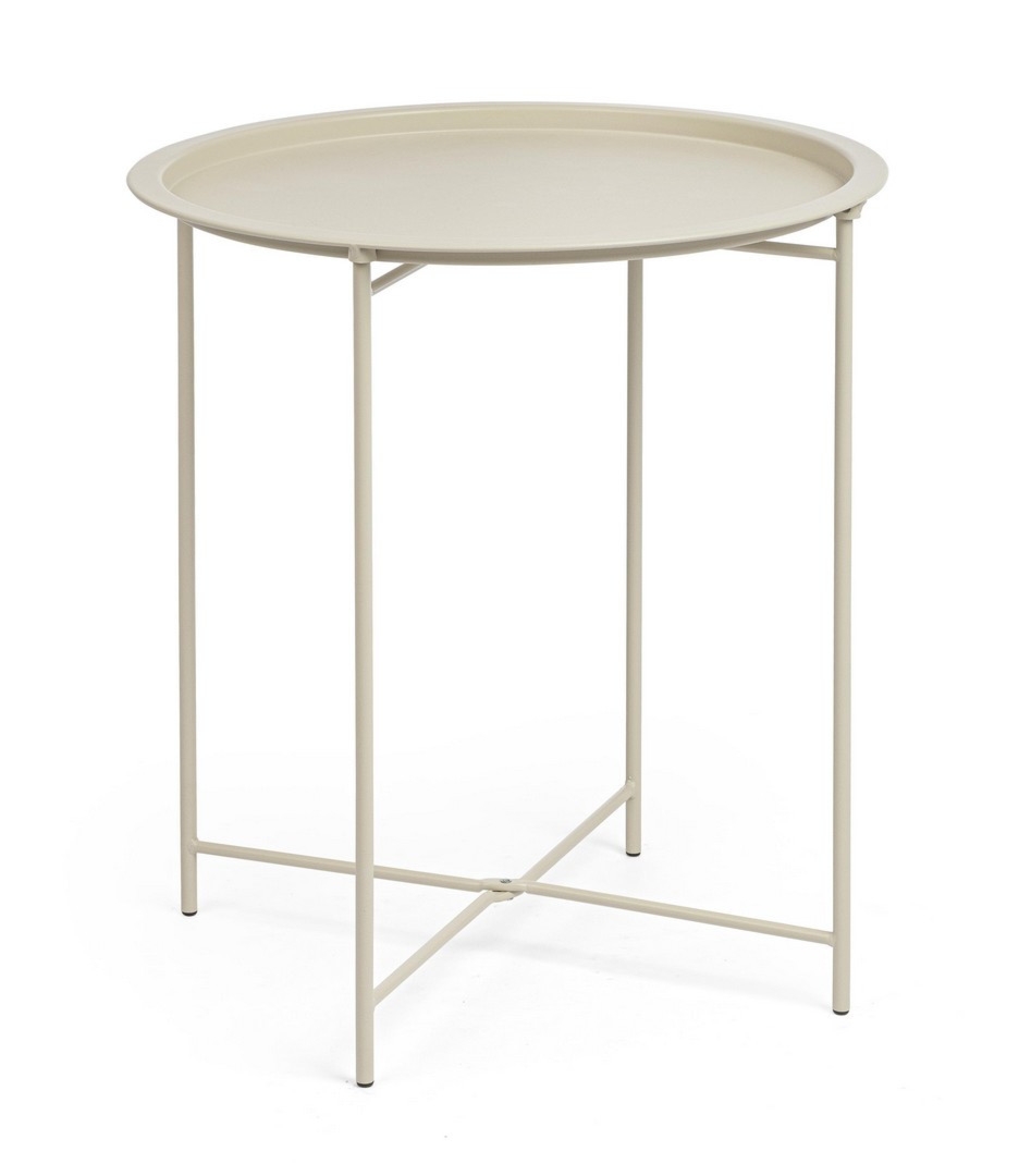 Stolik kawowy AUSTIN jasny Ø46 stalowy Bizzotto