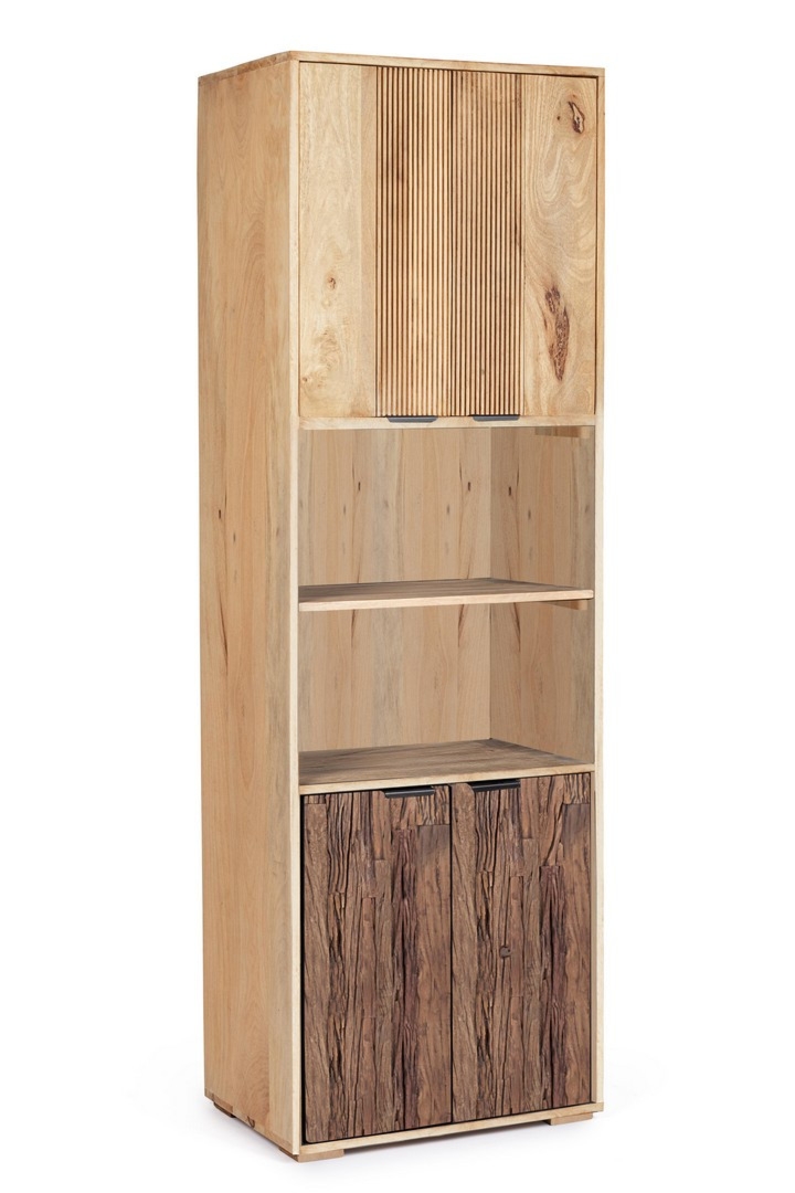 Barek Nashik naturalny 58x40x180cm drewno mango i recyklingowe Bizzotto