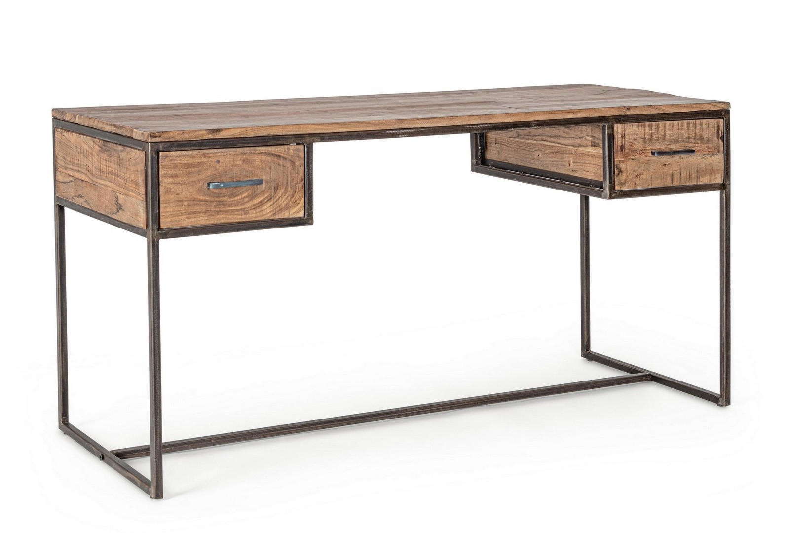 Biurko Elmer acacjowe 150x60x77cm drewno akacjowe i stal Bizzotto