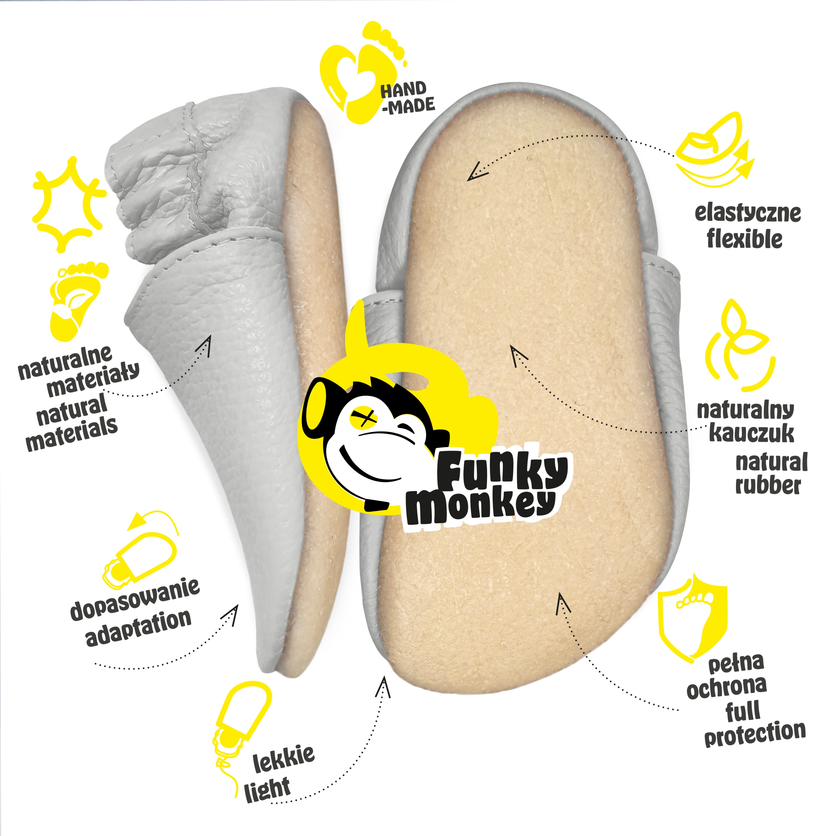 Funky Monkey Slippers Star Ash - 20/21 EU