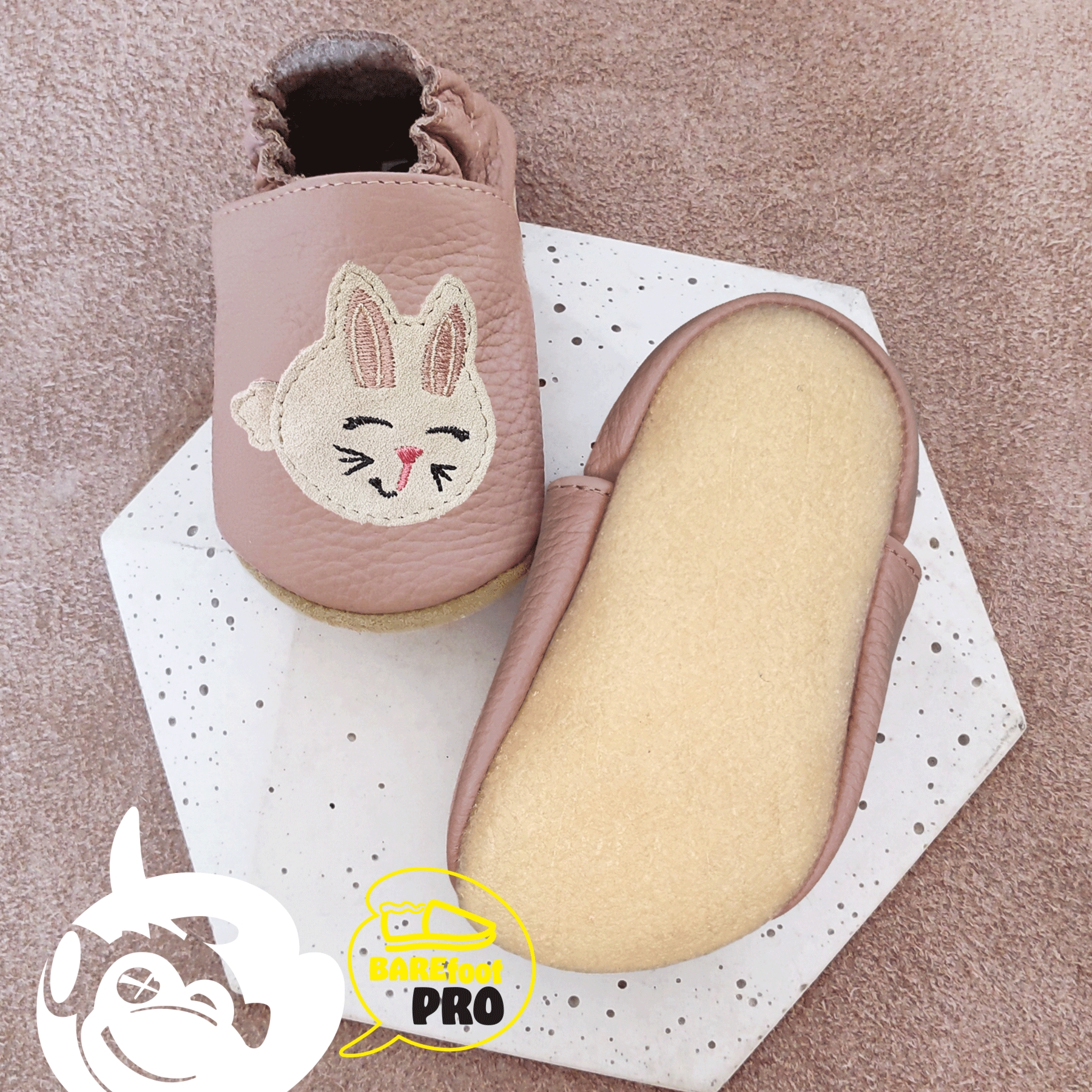 Funky Monkey Slippers Rabbit White - 22/23 EU