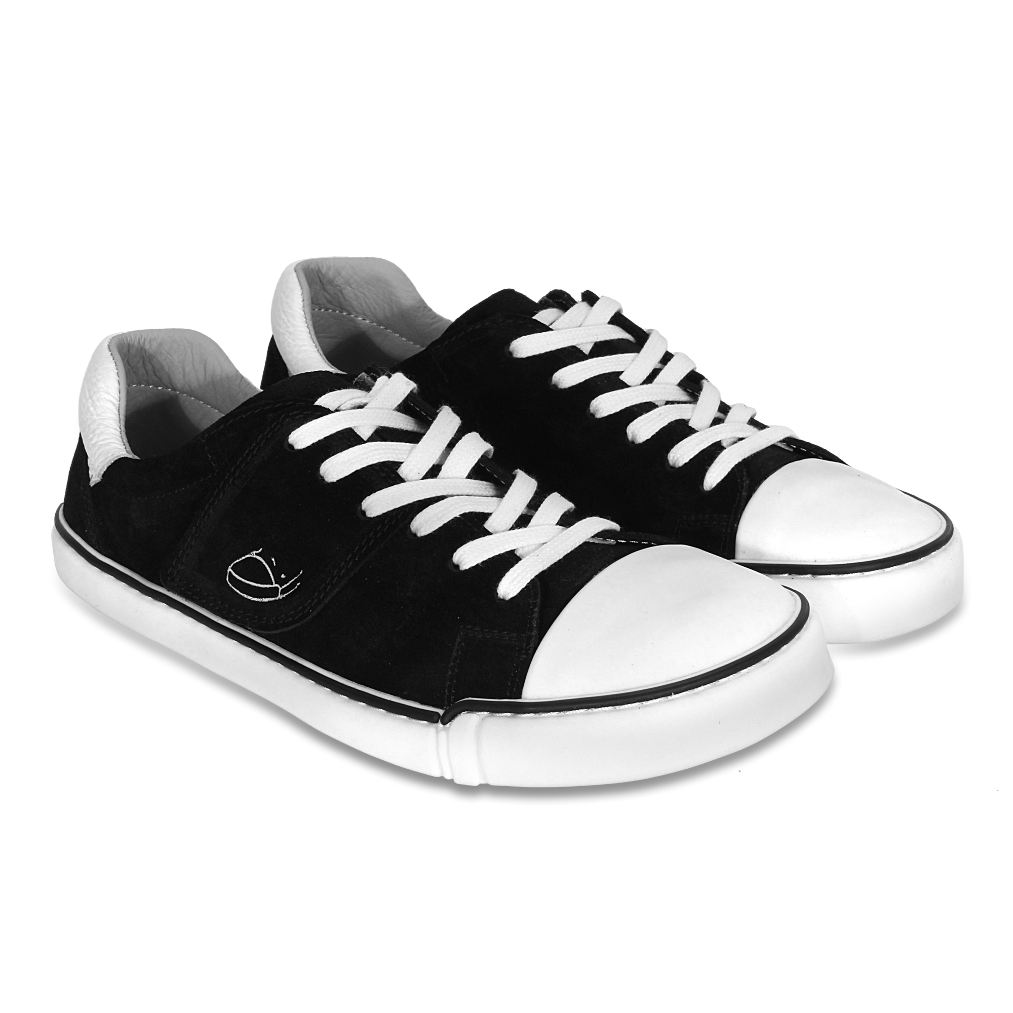TREEPS Low Trampki barefoot TBT/030 BLACK SUEDE/WHITE Męskie - 46 EU