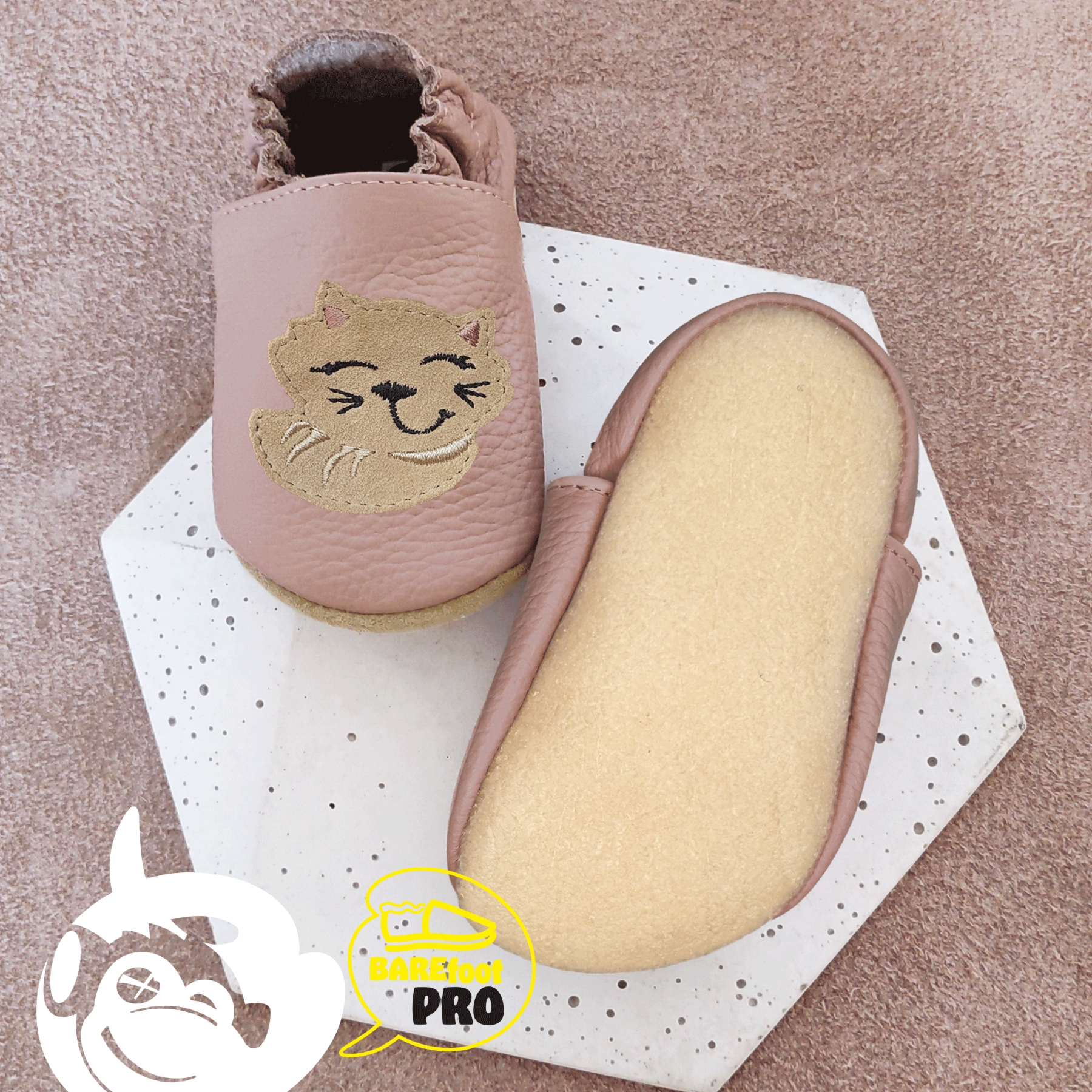 Funky Monkey Slippers Cat Cappucino - 24/25 EU