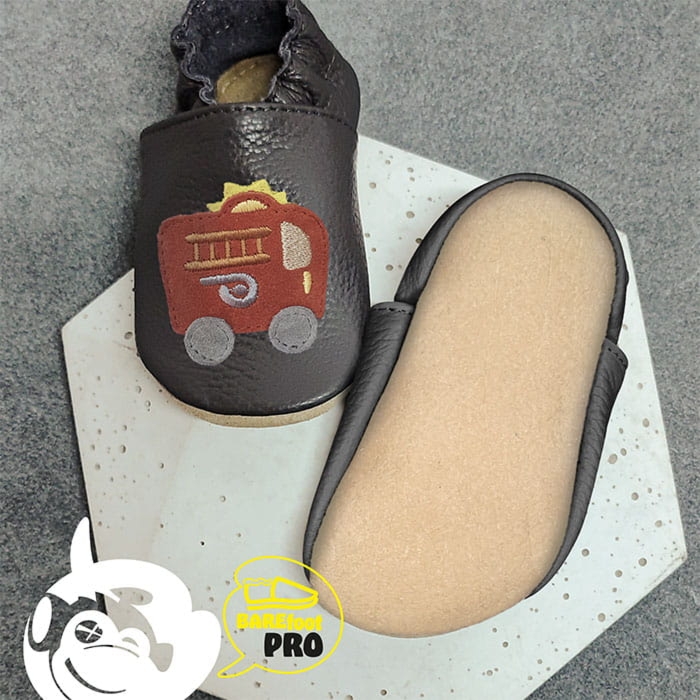 Funky Monkey Slippers Firetruck Charcoal - 24/25 EU