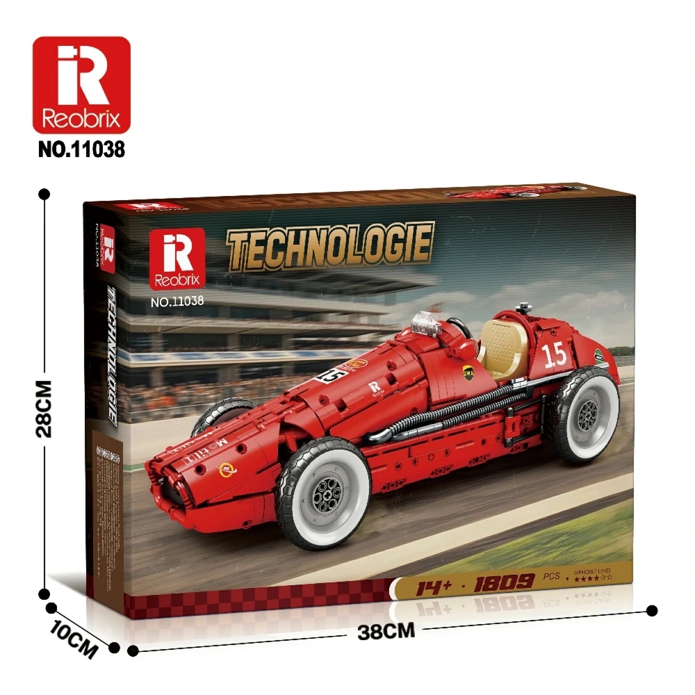 Klocki REOBRIX 11038 Samochód wyścigowy 500P F2 (1809 elementów)