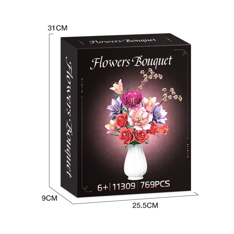 Klocki WOMA 11309-DS. Bukiet kwiatów (769 elementów)