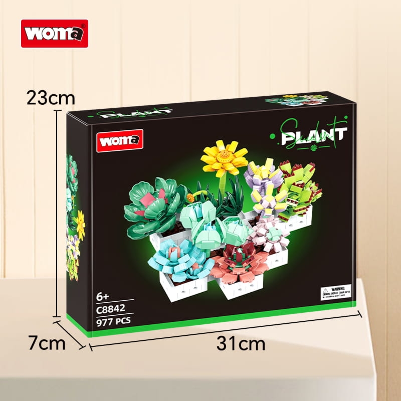 Klocki WOMA 8842 Rośliny sukulentowe (977 elementów)