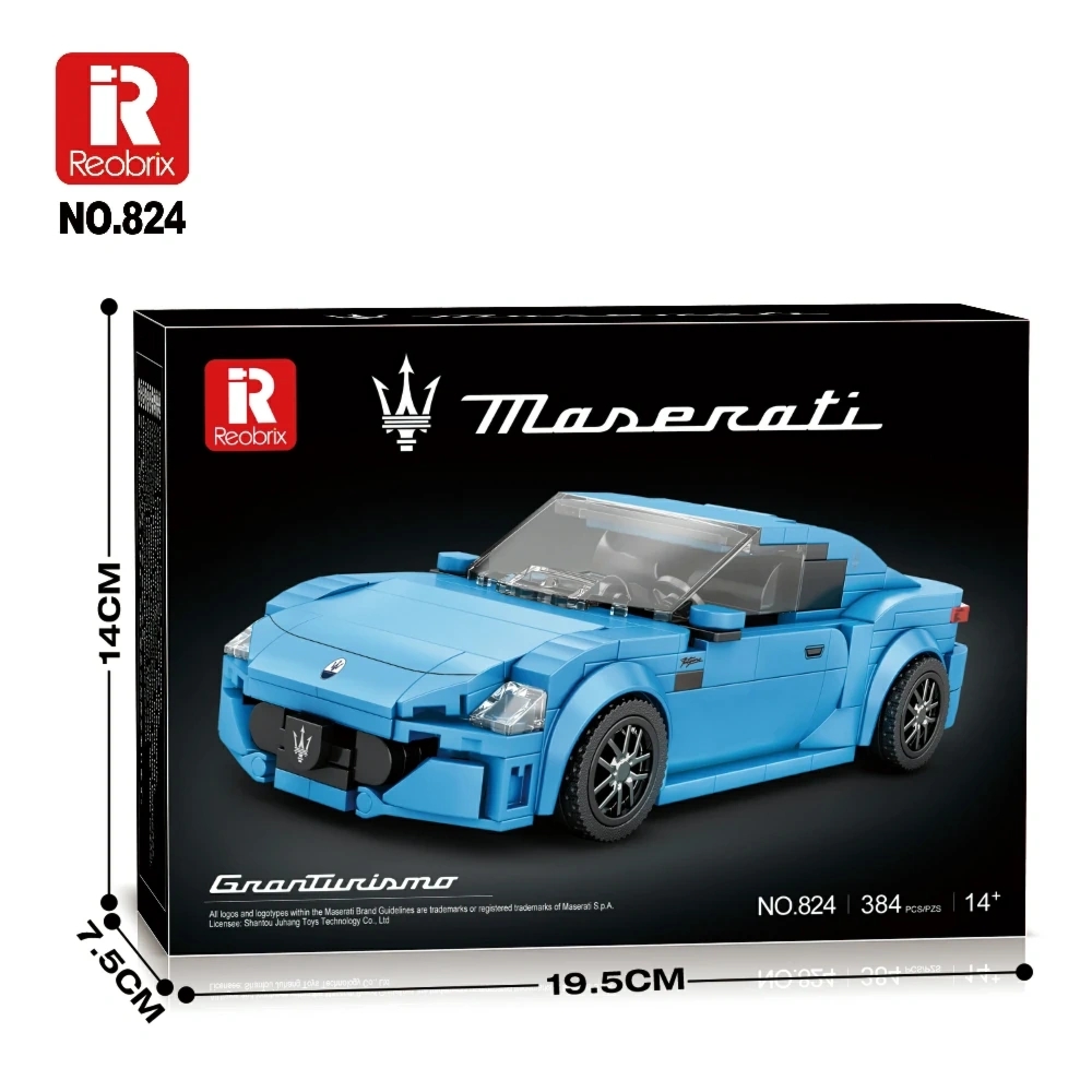 Klocki REOBRIX 824 Samochód sportowy Maserati GranTurismo (384 elementy)