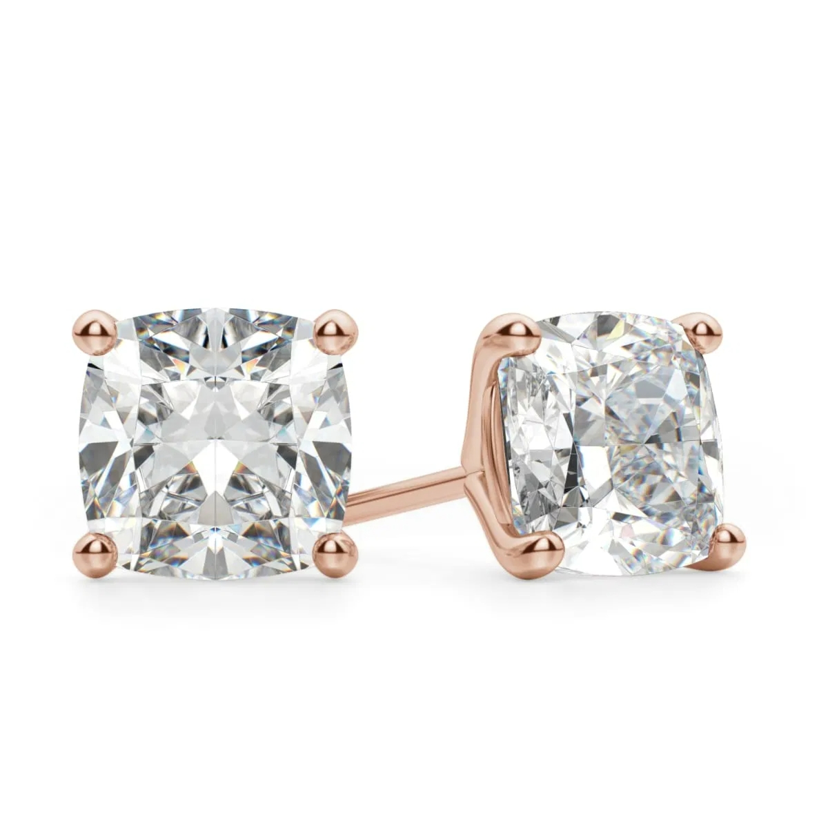 Poduszkowe Kolczyki Sztyfty 4.00 Karata Tension Back Martini Set Diament Laboratoryjny 585 Różowe Złoto (14K)