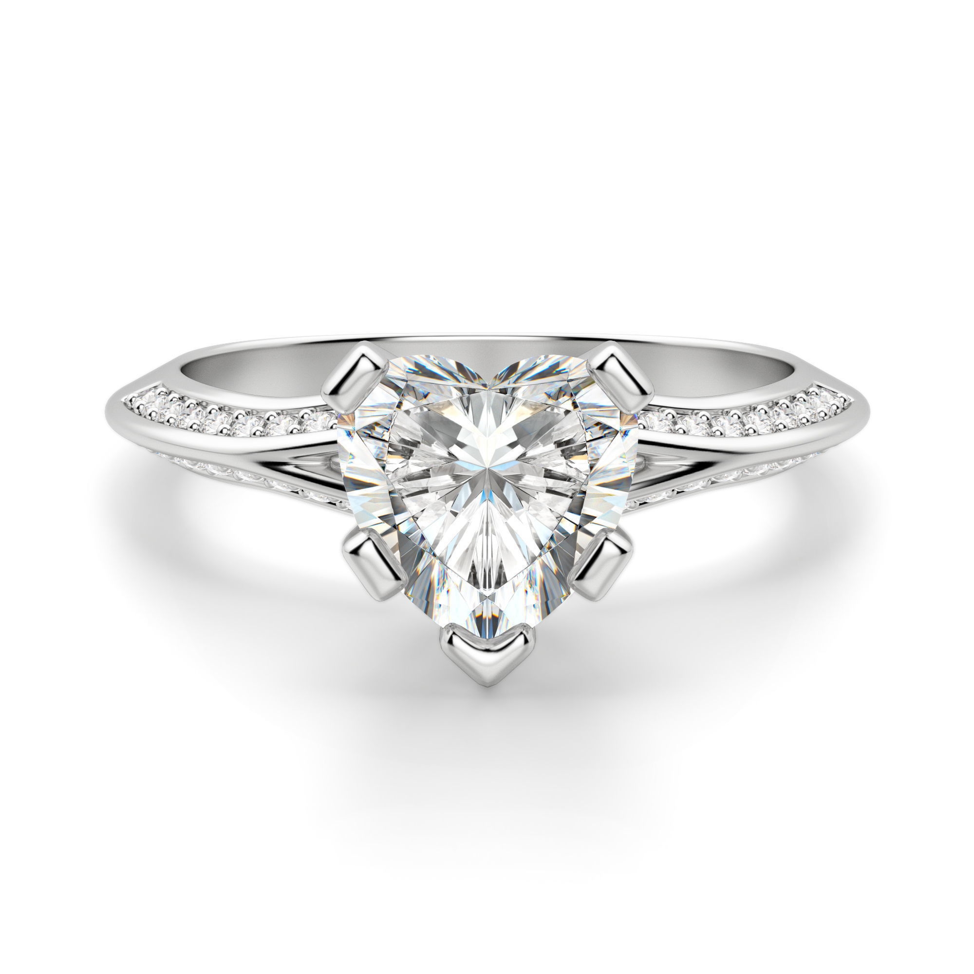 Irene Sercowy 2.00 krt Pierścionek Zaręczynowy Diament Laboratoryjny 950 Platyna