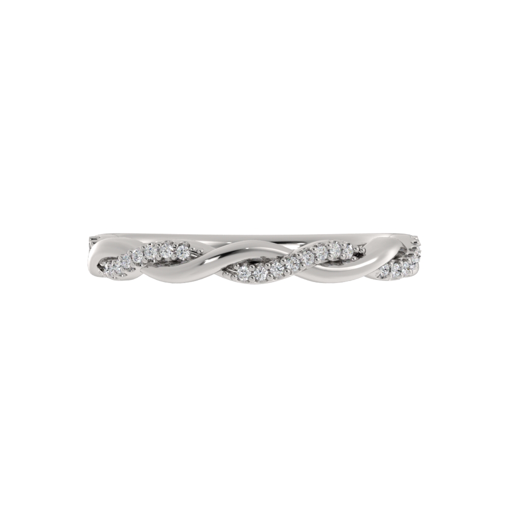 Obrączka Ślubna Twisted 2 MM Diament Laboratoryjny 950 Platyna