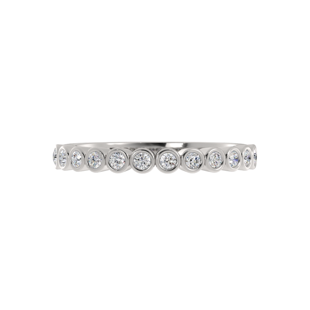 Obrączka Ślubna Devotion Diament Naturalny 585 (14K) Białe Złoto