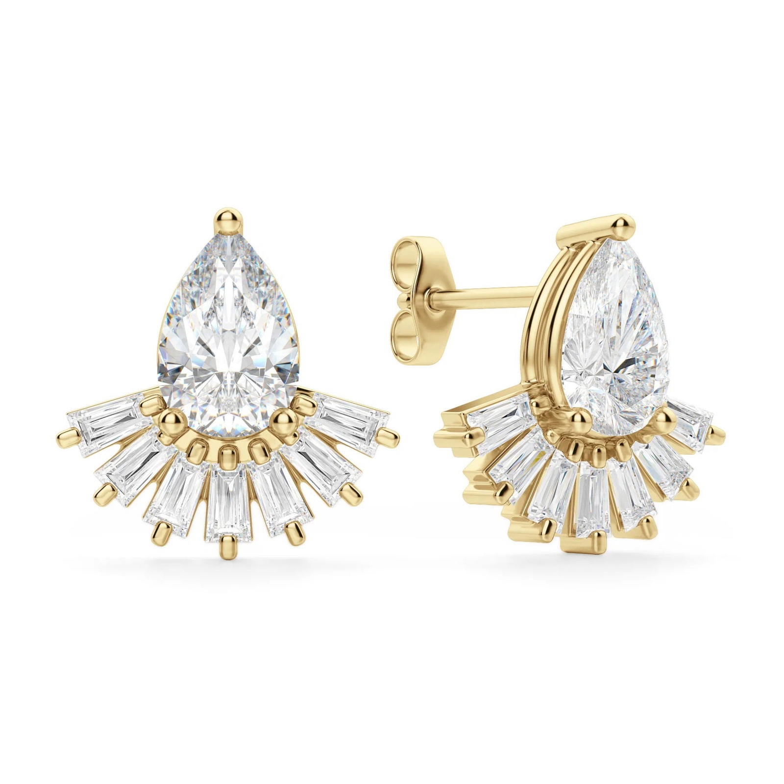 Kolczyki Sztyfty Palazzo 2.77 Karata Diament Laboratoryjny 585 Żółte Złoto (14K)