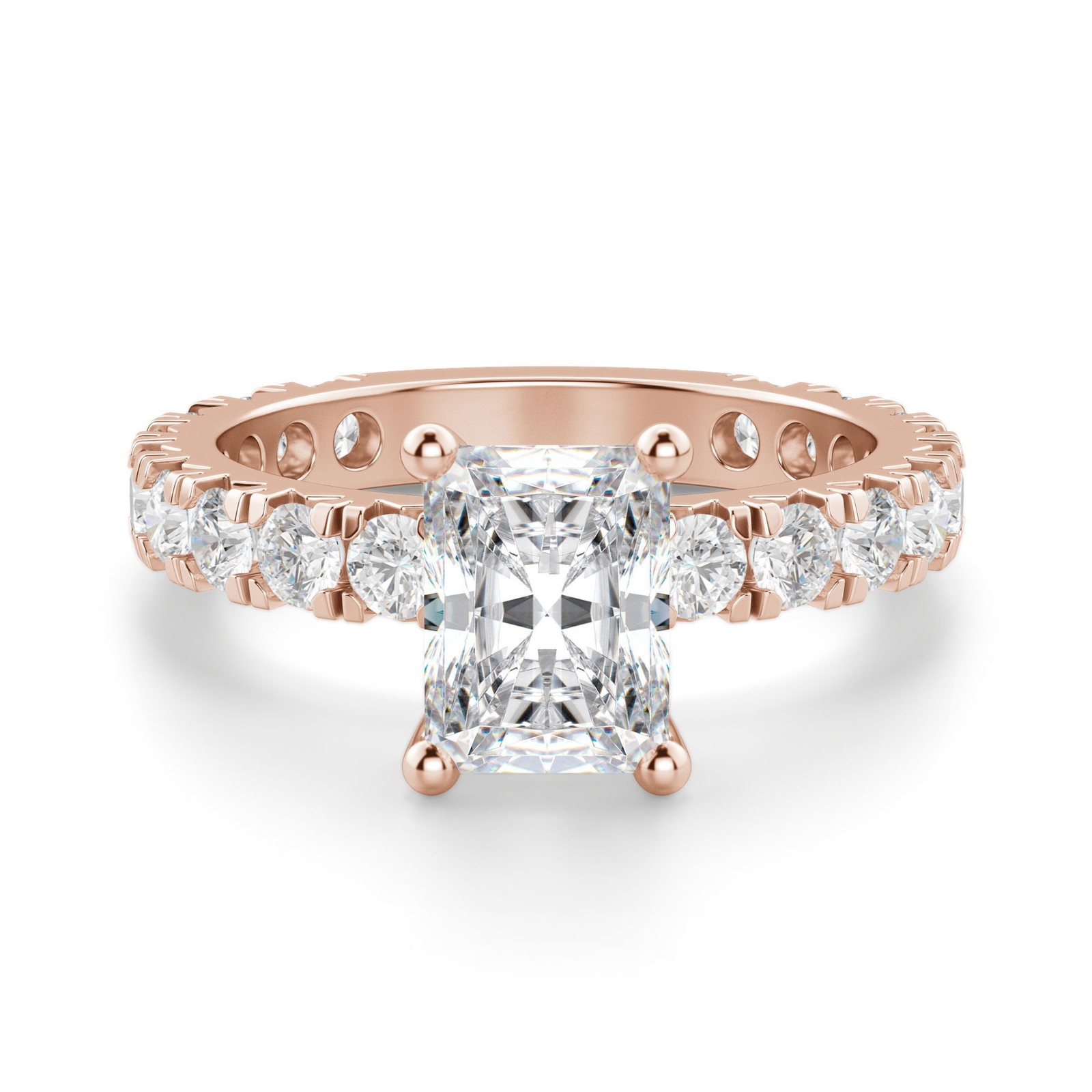 Gwyneth Radiant 3.00 krt Pierścionek Zaręczynowy Diament Laboratoryjny 585 Różowe Złoto (14K)