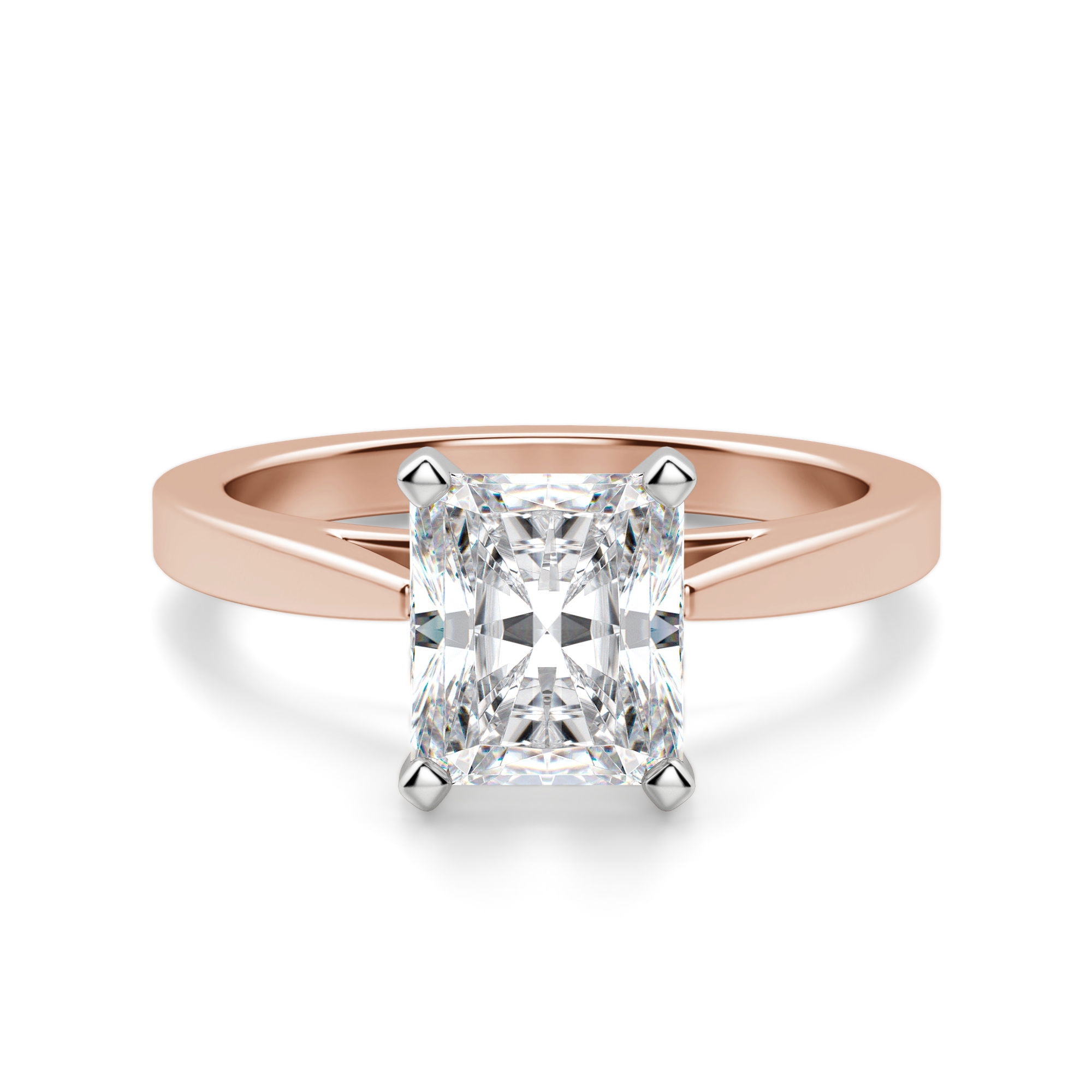 Cathedral Radiant 2.50 krt Pierścionek Zaręczynowy Diament Laboratoryjny 585 Różowe Złoto (14K)