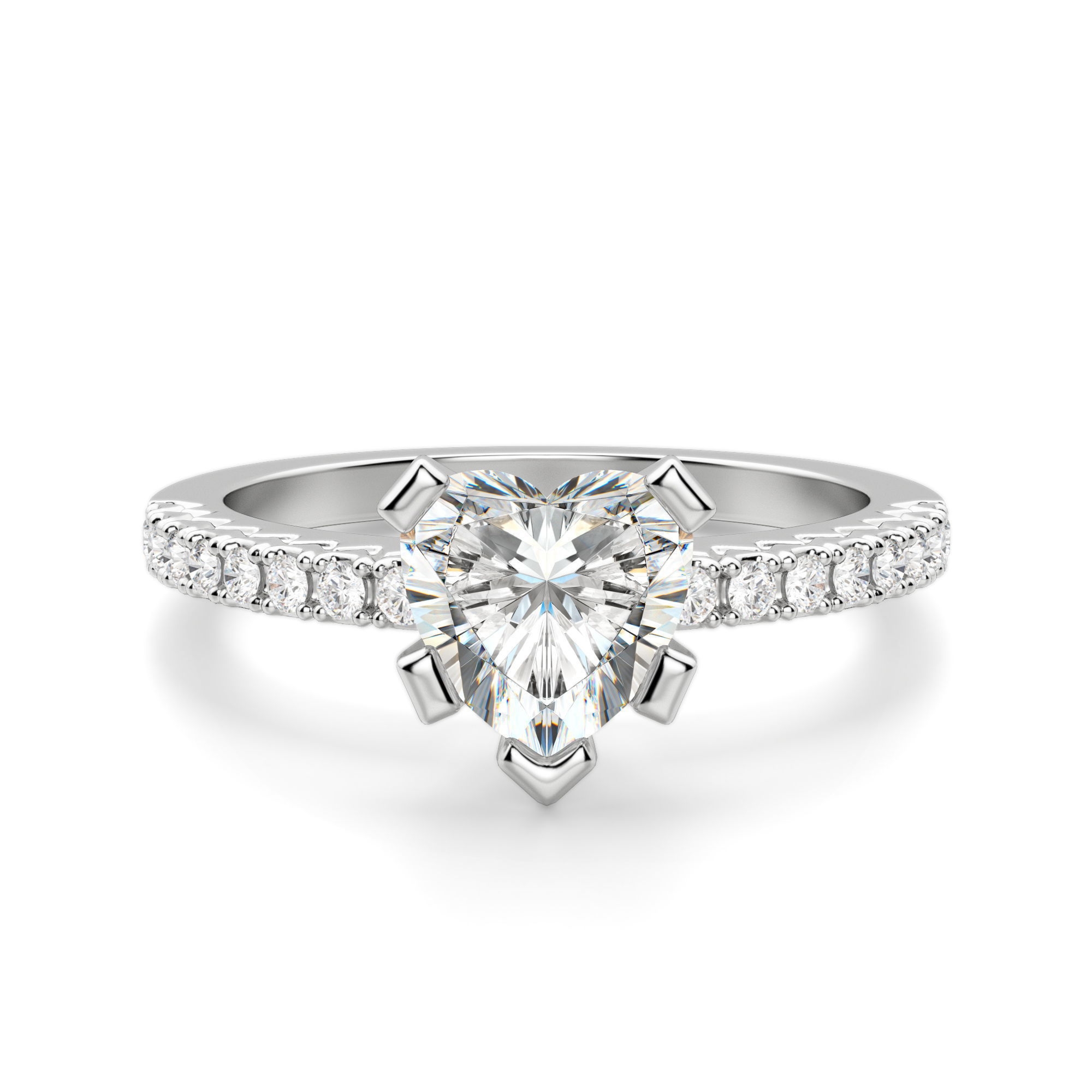 Angelix Sercowy 1.75 krt Pierścionek Zaręczynowy Diament Laboratoryjny 950 Platyna