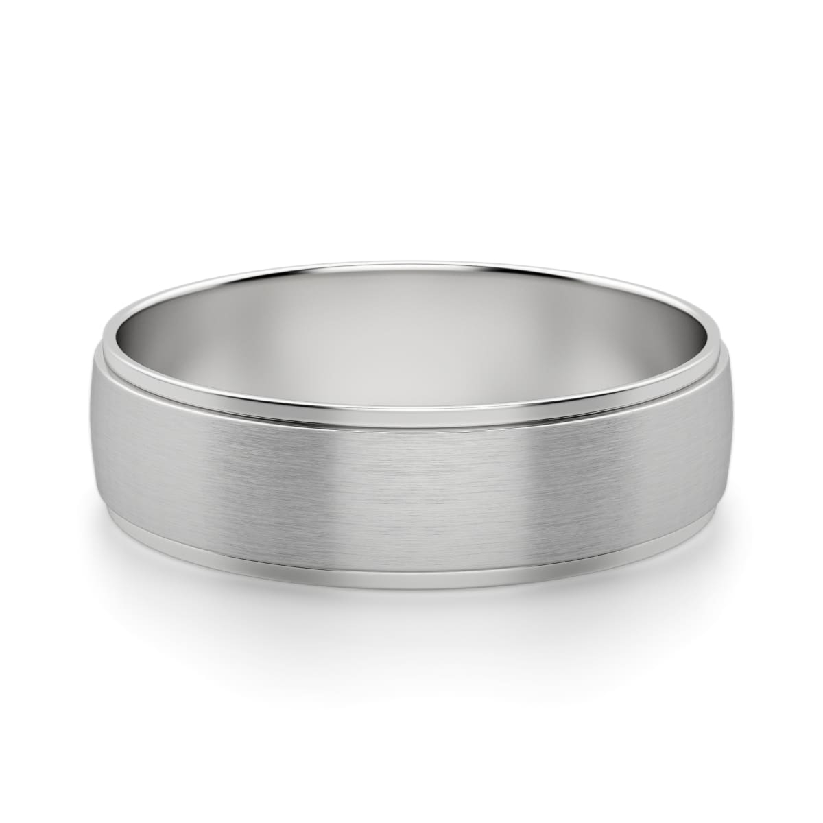 Męska Obrączka Ślubna Aspen 585 Białe Złoto (14K)