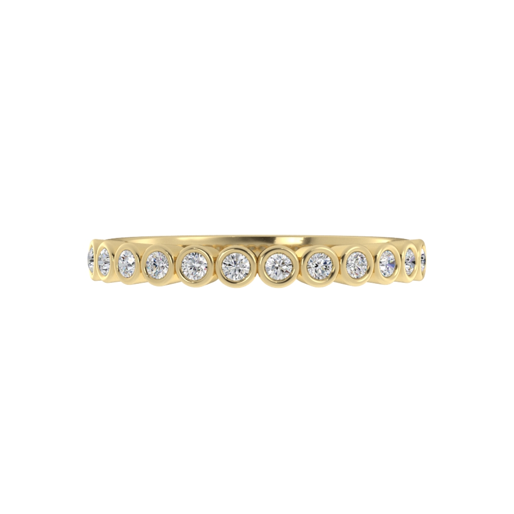 Obrączka Ślubna Devotion Diament Laboratoryjny 750 (18K) Żółte Złoto