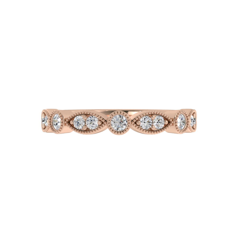 Obrączka Ślubna Kite Diament Naturalny 585 (14K) Różowe Złoto
