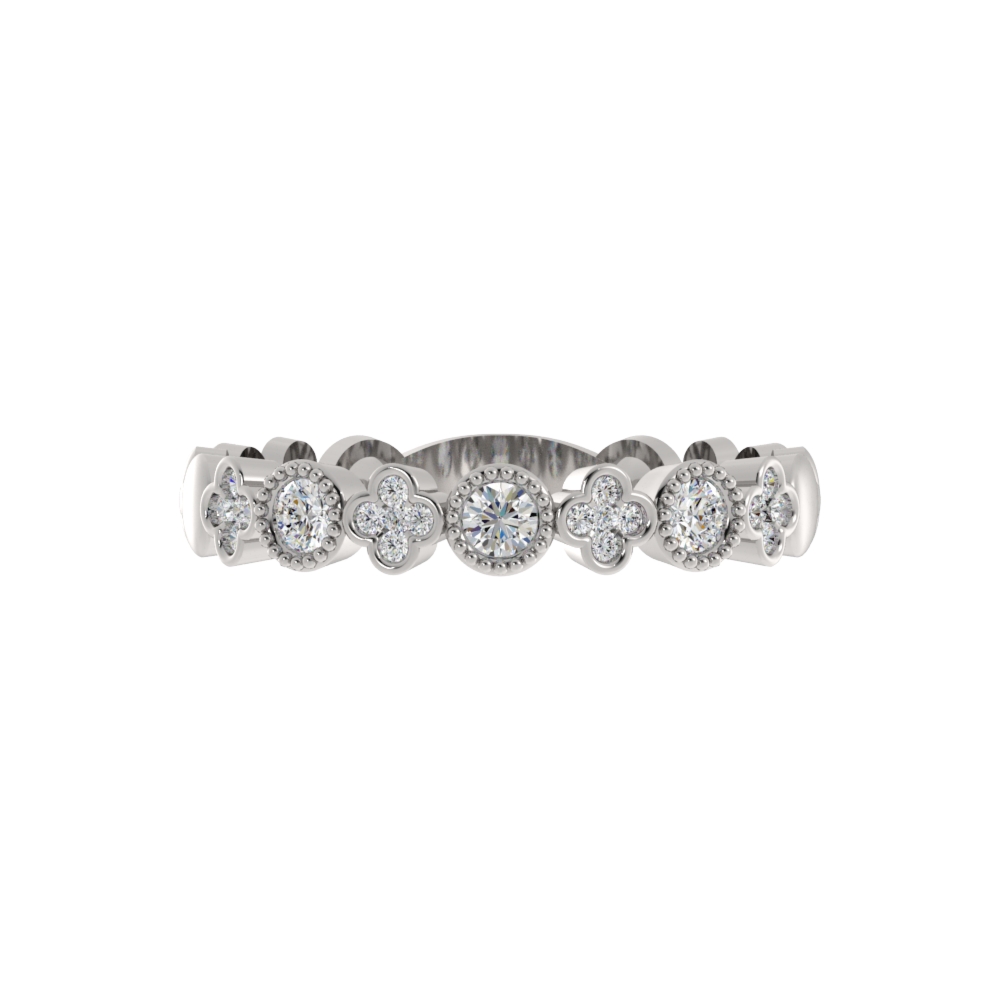 Obrączka Ślubna Bezel Spring 1.8 MM Diament Laboratoryjny 750 (18K) Białe Złoto