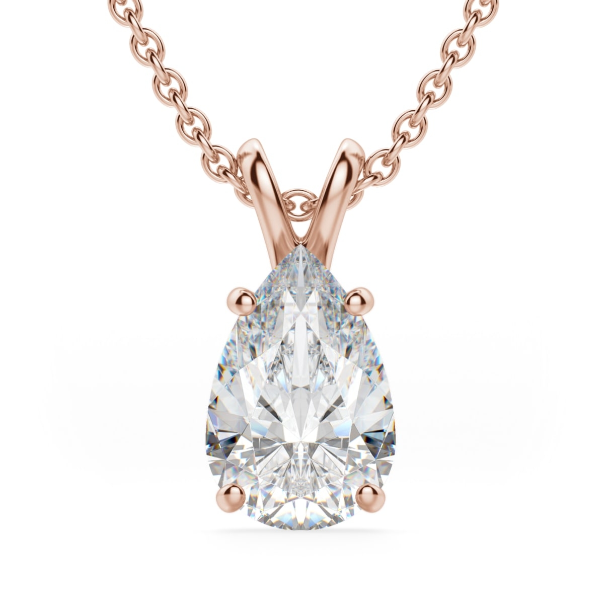 Wisiorek Basket Set Gruszkowy 0.50 kt Laboratoryjny Diament 585 Różowe Złoto (14K)