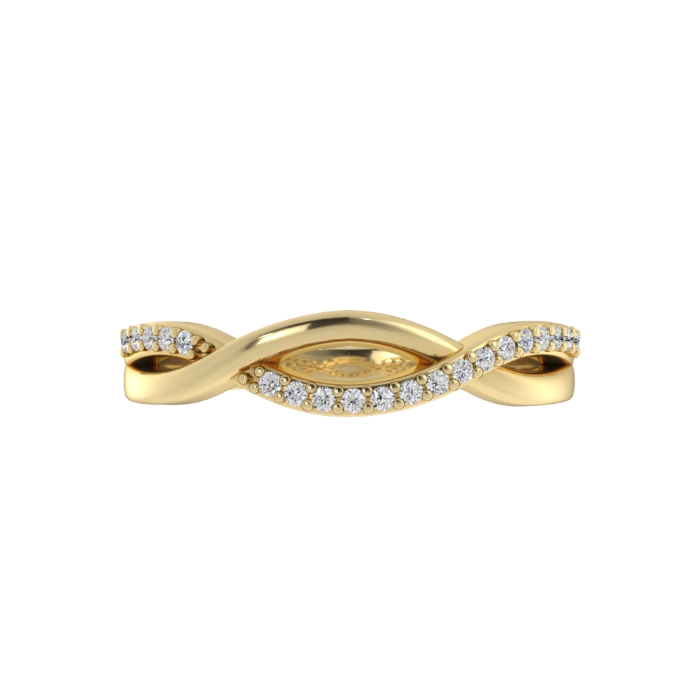 Obrączka Ślubna Allo 1.40 MM Diament Naturalny 750 (18K) Żółte Złoto