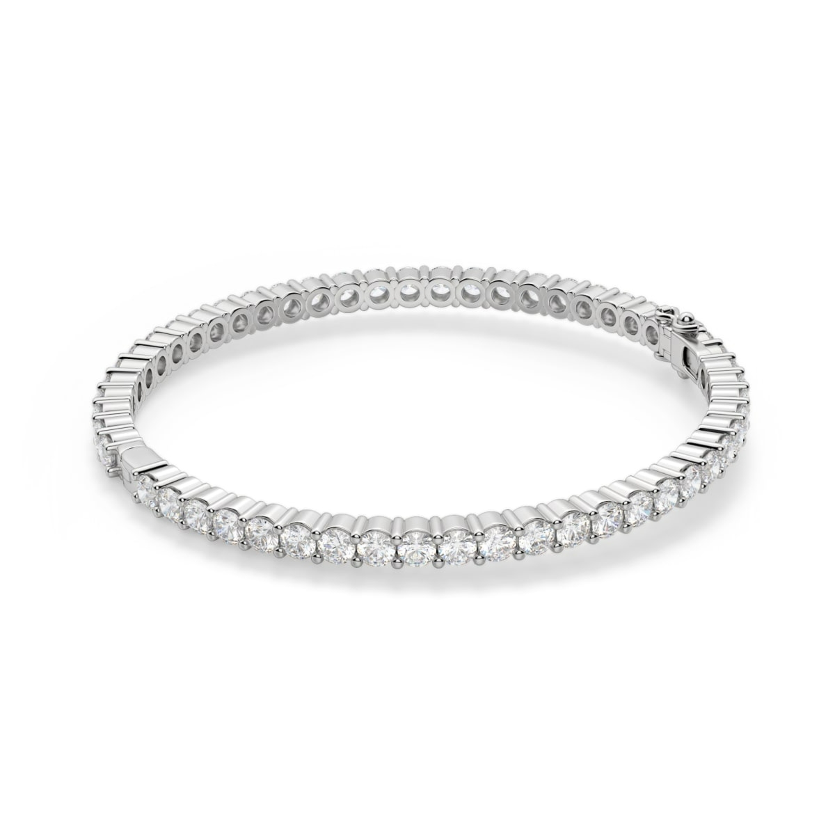 Laboratoryjna Diamentowa Bransoletka Arctica Bangle 7.80 krt z białego złota pr. 14K (585).