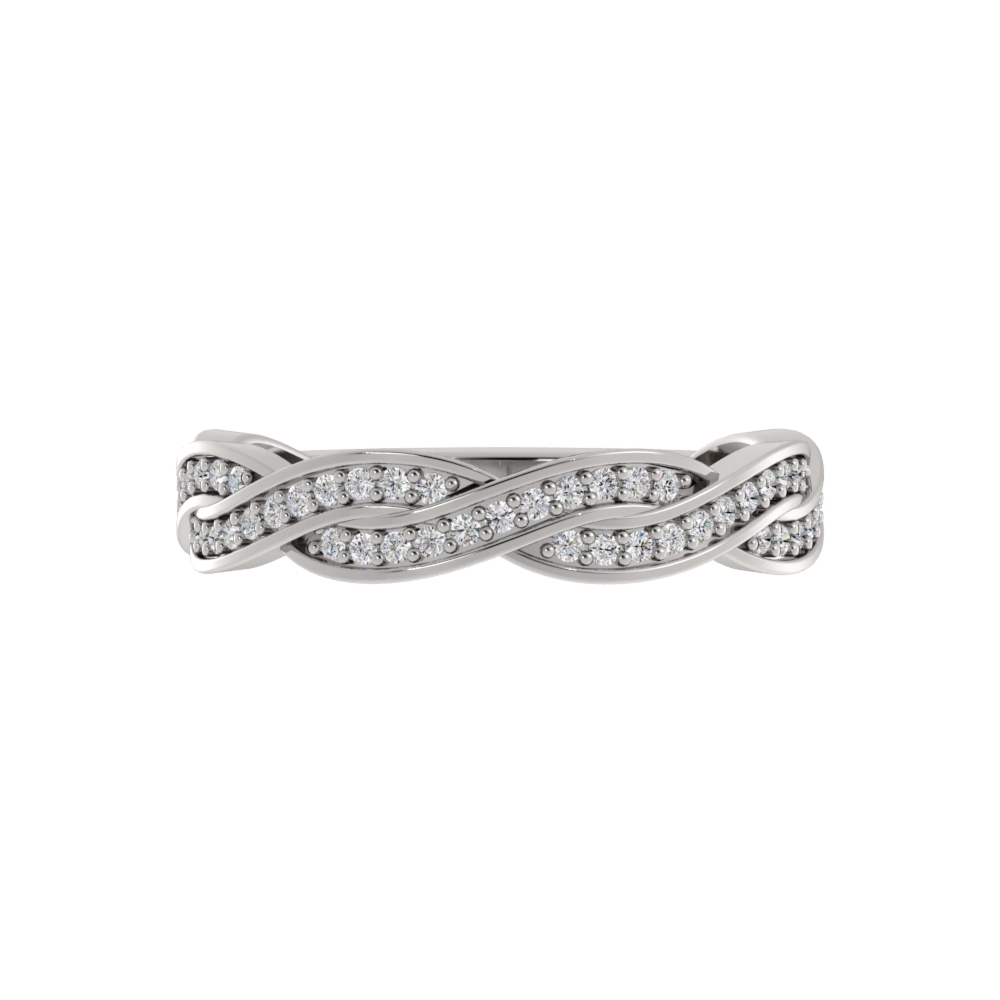 Obrączka Ślubna Angel 1.80 MM Diament Naturalny 585 (14K) Białe Złoto