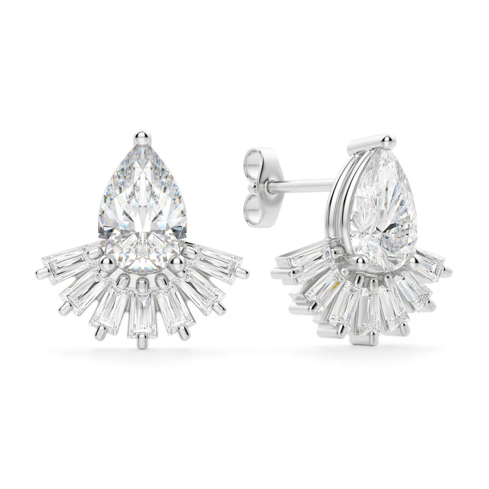 Kolczyki Sztyfty Palazzo 2.77 Karata Diament Laboratoryjny 585 Białe Złoto (14K)