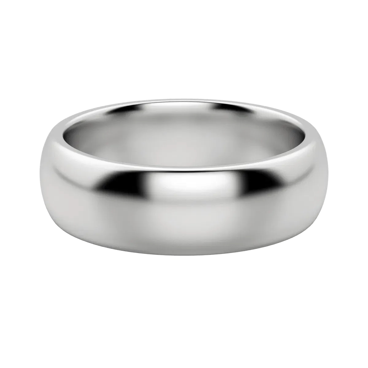 Klasyczna Męska Obrączka Ślubna Comfort 6 MM 585 Białe Złoto (14K)