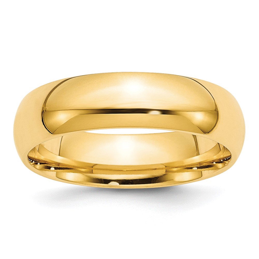 Obrączka Ślubna Standard Comfort Fit 6 mm 585 Żółte Złoto (14K)