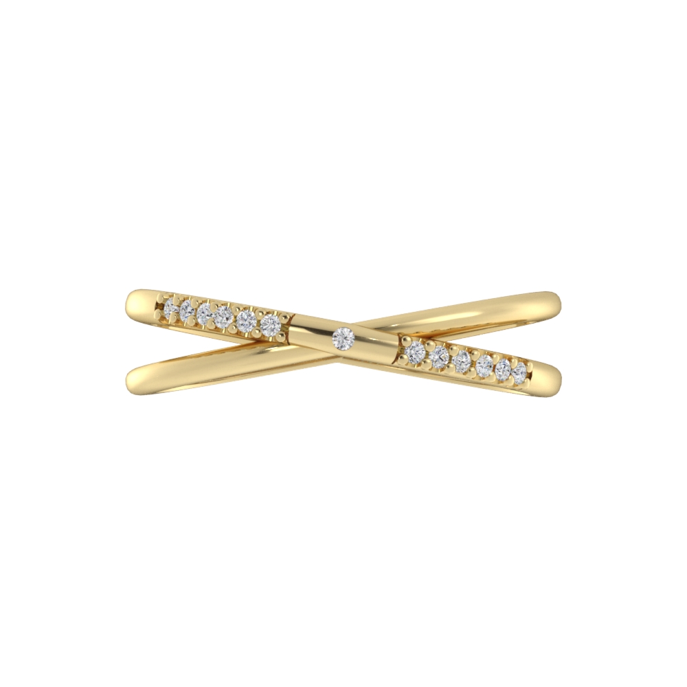 Obrączka Ślubna Aria Diament Naturalny 585 (14K) Żółte Złoto