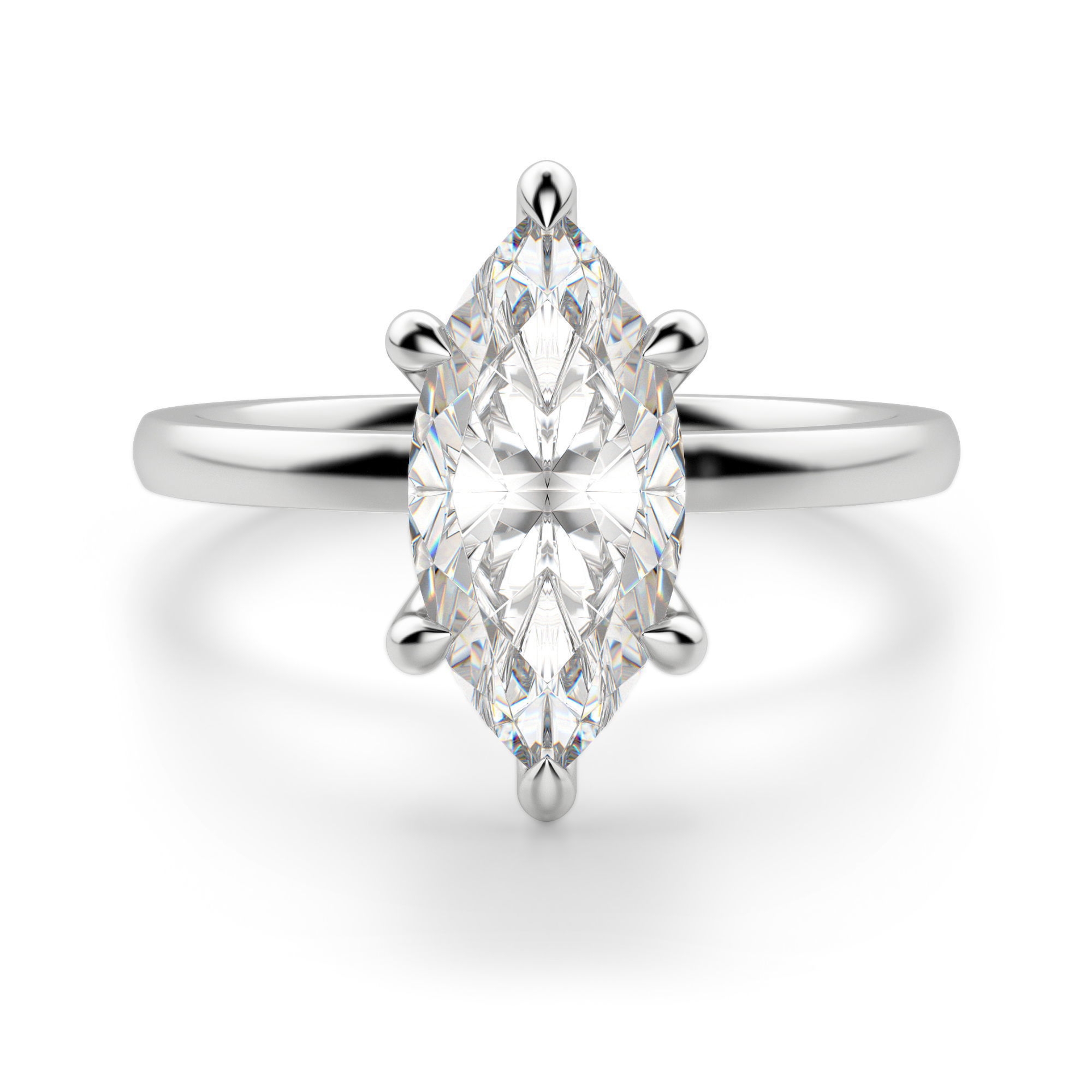 Solstice Markizowy 3.00 krt Pierścionek Zaręczynowy Diament Laboratoryjny 950 Platyna